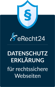 eRecht24 Siegel: Datenschutzerklärung für rechtssichere Webseiten